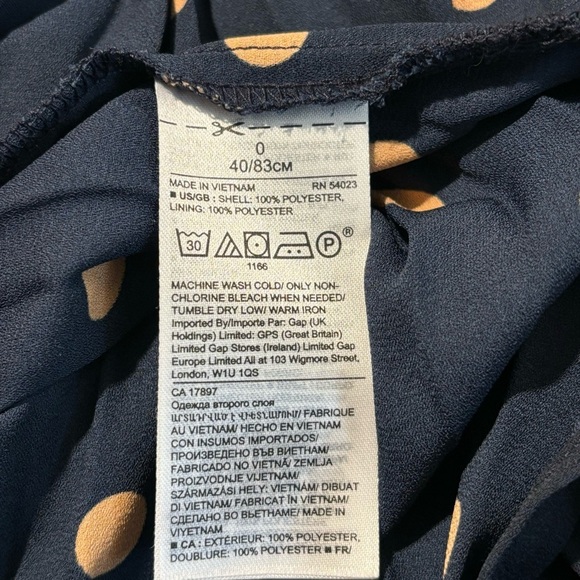 BANANA REPUBLIC Sz 0 Maxi Dress Two Sizes of Polka Dots Pleats Spaghetti Straps - Picture 11 of 11